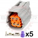 4 Way Nissan & Subaru Oxygen Sensor Connector Plug Kit (Nissan # RS04FG-GY)