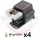 3 Way GM LS Oil Pressure Connector Plug Kit, Black
