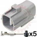 4 Way TS Connector Receptacle Kit, Gray 90980-10941 for A/C connections
