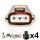 3 Way Toyota Turn Signal Light Connector Plug Kit for Tundra TS090 - 90980-11020