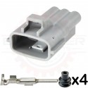 3 Way Toyota Turn Signal Connector Receptacle Kit for Tundra TS090 (mates with 90980-11020)