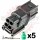 4 Way Sumitomo HV 040 Black Receptacle Connector Kit