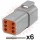 Deutsch DT/AT 6 Way Connector Receptacle Kit