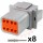 Deutsch DT/AT 8 Way Connector Receptacle Kit