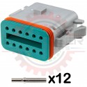 Deutsch DT/AT 12 Way Connector Plug Kit