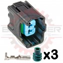 2 Way Alternate Single Lock Honda Injector Plug Connector Kit