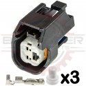 Black Delphi EV6/EV14 Injector Connector Kit