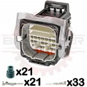 54 Way Mixed 090+040 Yazaki Receptacle Connector Kit (Engine Side) for Subaru Bulkhead