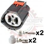 4 Way Hybrid 375+060 Yazaki Connector Kit for SPAL PWM Cooling fans, all positions open