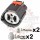 4 Way Hybrid 375+060 Yazaki Connector Kit for SPAL PWM Cooling fans, all positions open