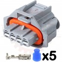 4 way Bosch BDK/BSK Connector Kit, Alternate Coding (white/lt grey)