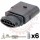 5 Way Sealed Receptacle Connector Kit 1.5 mm, 1-row, Coding I, (neutral)
