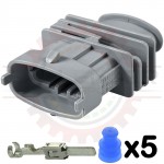 4 way Bosch Receptacle Kit Mates to BDK 4 way, light grey coding