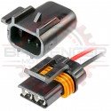 GM Delphi / Packard - ATO fuse holder Pigtail, 2-way Metripack 630 Plug Connector,  pull to seat (18 - 14 gauge) ATO Fuse