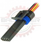 GM Delphi / Packard - 4 way black metripack 150.2 long plug connector Pigtail for optispark 95 - 97 (mates with optispark module)
