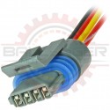 GM Delphi / Packard -  4 way gray metripack 150.2 plug connector Pigtail for optispark 93 - 94 (mates with optispark module)