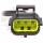 3 Way Sensor Receptacle Connector Pigtail, black