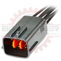 6 Way Receptacle Connector Pigtail for Japanese applications, Gray