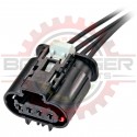 4 Way Connector Plug Pigtail for C7 Corvette oxygen sensor, Black