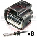 8 Way Japanese Connector Plug Pigtail for Headlight Applications Toyota # 90980-10897