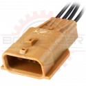 4 Way Nissan RH Receptacle Connector Pigtail for 370Z, Titan Oxygen Sensor with Low Keyway, RH04MDGY-P