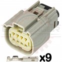 Molex 8 Way Grey Connector Plug Pigtail Keyway B for Ford Tailight subharness