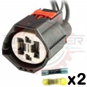 4 Way Hybrid 375+060 Yazaki Connector Pigtail for SPAL PWM Cooling fans, all positions open