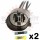4 Way Hybrid 375+060 Yazaki Receptacle Pigtail, all positions open.