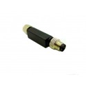 Inline 120 ohm CAN terminator - M8 4P female to M8 4P male