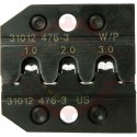 Production Quality <u><b>One-Step</b></u> Crimp Die ( Crimps Copper & Seal in one cycle ) for 16-12 AWG ( 1mm2 - 3mm2 ) Delphi / Packard  Weatherpack sealed Male and Female Terminals - HT31012476-5