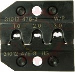 Production Quality <u><b>One-Step</b></u> Crimp Die ( Crimps Copper & Seal in one cycle ) for 16-12 AWG ( 1mm2 - 3mm2 ) Delphi / Packard  Weatherpack sealed Male and Female Terminals - HT31012476-5
