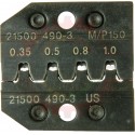 Production Quality <u><b>One-Step</b></u> Crimp Die ( Crimps Copper & Seal in one cycle ) for 22-16 AWG ( .35mm2 - .1mm2 ) Delphi / Packard  Metripack 150.P2S & 150.2 Sealed Female Terminals - HT21500490-5