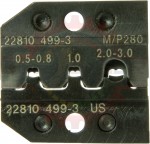 Production Quality <u><b>One-Step</b></u> Crimp Die ( Crimps Copper & Seal in one cycle ) for 20-16 AWG ( .5mm2 - 1mm2 ) Delphi / Packard  Metripack 280.1 Sealed Female Terminals - HT22810499-5