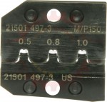 Production Quality <u><b>One-Step</b></u> Crimp Die ( Crimps Copper & Seal in one cycle ) for 22-16 AWG ( .35mm2 - 1mm2 ) for Delphi / Packard Metripack 150 Unsealed Male Terminals - HT21501497-5