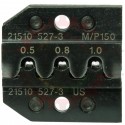 Production Quality <u><b>One-Step</b></u> Crimp Die ( Crimps Copper & Seal in one cycle ) for 20-16 ( .5mm2 - 1mm2 ) Delphi / Packard  Metripack 150 sealed Female Terminals - HT21510527-5