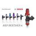 ID1050x, for SR20DET RWD. Top feed only. 14mm (purple) adaptor tops,  14mm lower o-ring. Set of 4.