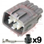 8 Way Japanese Connector Receptacle Kit for Headlight Applications Toyota # 90980-10896